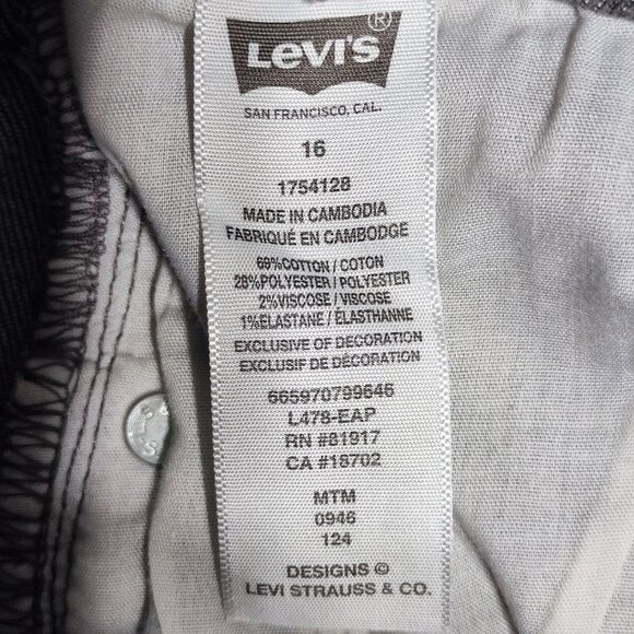 Levi's jean shorts women's size 16 grey classic - Picture 7 of 11